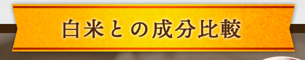 白米との成分比較