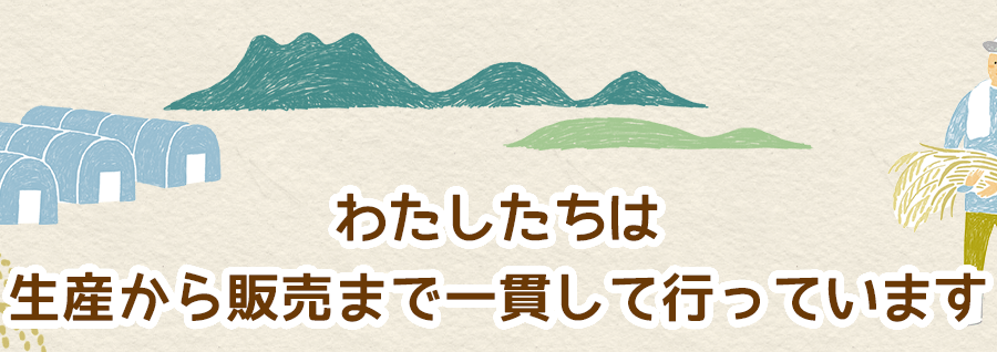 わたしたちは生産から販売まで一貫して行っています